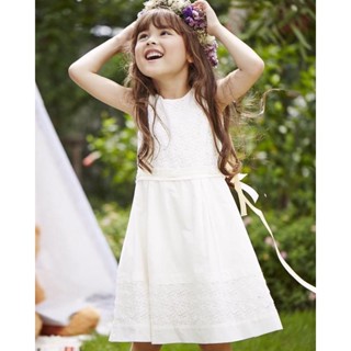 Little Juile Dress : Ivory white สีครีมออกงาช้าง เด็กหญิง