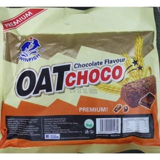 Oat​Choco ข้าวโอ๊ตแท่งรส​ ช็อคโกแลค​​ ขนมธัญพืช​ ข้าวโอ๊ต​ คอนแฟลก ยี่ห้อ​ Twin Fish บรรจุ​ 400​ กรัม​ โดย​กินจริงกินจัง