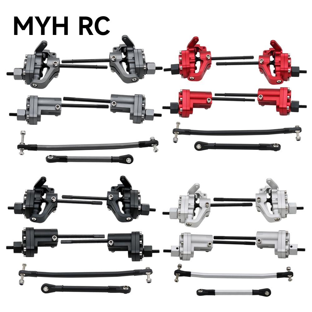 Myhrc เพลาด้านหน้า และด้านหลัง อัลลอย พร้อมพวงมาลัย สําหรับรถไต่หินบังคับ 1/10 Axial SCX10 II 90046 90047 AR44 Axle SCX10