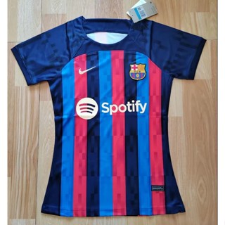 เสื้อกีฬาแขนสั้น ลายทีมชาติฟุตบอล ANSU FATI F.DE JONG 17 GRIEZMANN COUTINHO SUAREZ MALCOM PIQUE VIDAL ชุดเหย้า สําหรับผู้หญิง 2022 2023