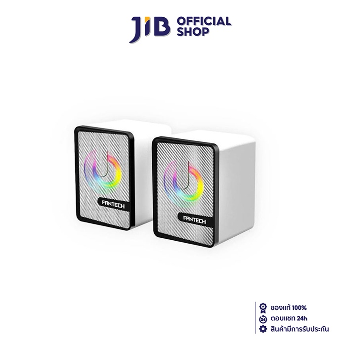 FANTECH SPEAKER (ลำโพง)  BEAT GS203 MOBILE GAMING & MUSIC SPEAKER (WHITE)