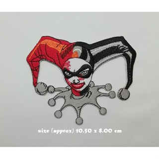 Harley Quinn ตัวรีดติดเสื้อ แจ๊คเก็ต อาร์ม  ยีนส์ Hipster Embroidered Iron on Patch  DIY