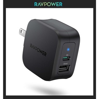 หัวชาร์จ RAVpower USB C Charger 30W USB C Power Adapter PD Wall Charger Dual Port USB