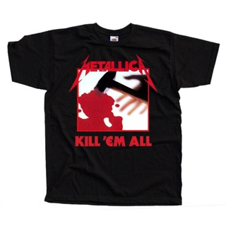 [COD]Mowei7 {พร้อมส่ง} เสื้อยืดผ้าฝ้าย 100% พิมพ์ลายอัลบั้ม Metallica Kill Em All V8 ทรงโอเวอร์ไซซ์ สําหรับผู้ชาย XS-6X