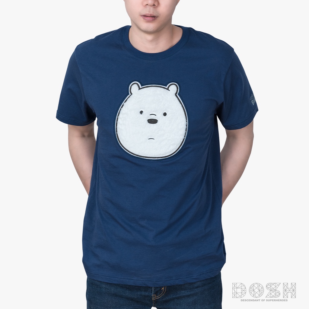 DOSH MEN'S T-SHIRTS WE BARE BEARS เสื้อยืดคอกลมผู้ชาย DBBMT5039-NV (XS/S)