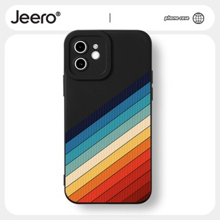 Jeero เคสไอโฟน เคสซิลิโคนนุ่มกันกระแทกน่ารักตลกสีดำ เคสโทรศัพท์ Compatible for iPhone 14 13 12 11 Pro Max SE 2020 X XR XS 8 7 6 6S Plus พลัส HFF2120