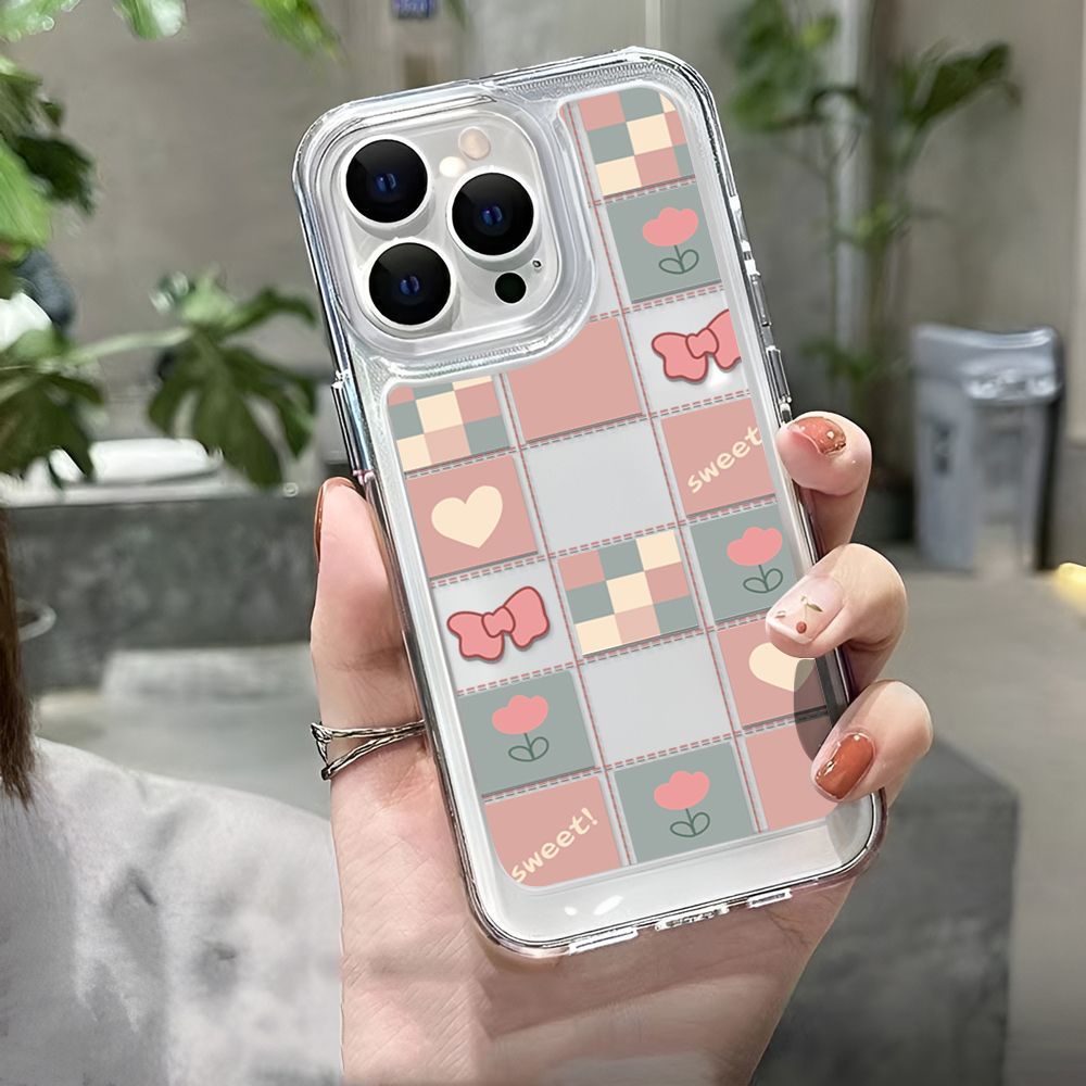 เคสโทรศัพท์มือถือแบบนิ่ม TPU ใส กันกระแทก ลายโบว์น่ารัก สําหรับ IPhone 14 13 12 11 Pro XS Max X XR 7 8 6 6S Plus