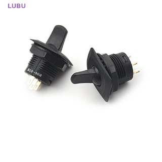 Lubu ใหม่ สวิตช์สลับ R13-402 3Pin 2Position SPDT ทรงกลม สีดํา 2 ชิ้น