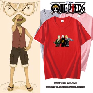 เสื้อยืดคอกลม การ์ตูนวันพีซ ไอเทมสุดฮิต One Piece สไตล์ฮิปฮอป_40