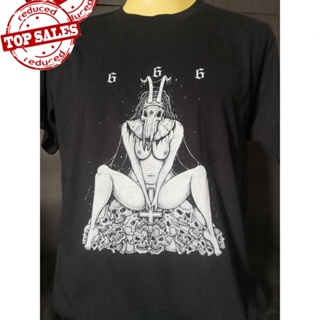 เสื้อวงนำเข้า Nun 666 Satanic Evil Devil Rap Hiphop Mc Gothic Fashion Style Vitage T-Shirt Gildan_18