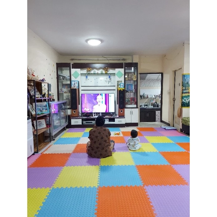แผ่นรองคลาน EVA 60×60cm หนา 1.3cm มีขอบ กันลื่น thumbnail 4