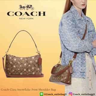 Coach Clara Snowflake Print Shoulder Bag