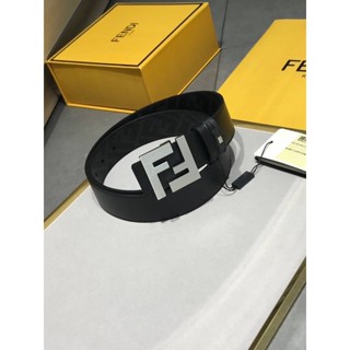 พร้อมส่ง New Fendi Leather belt 3.5 (Ori) 📌สินค้าจริงตามรูป งานสวยงาม หนังแท้