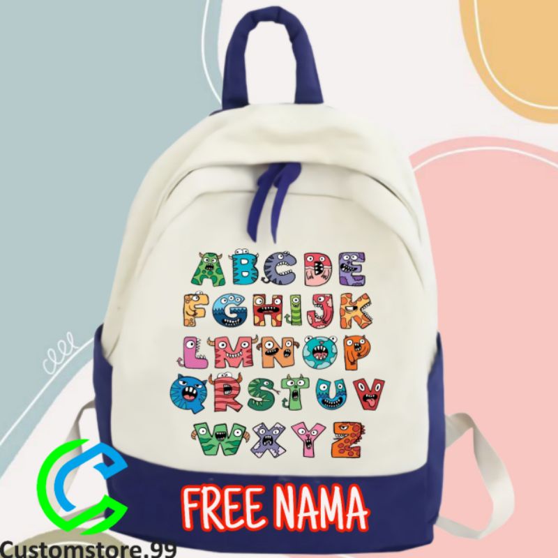 LORE ALPHABET CHILDRENS BACKPACK ฟรีชื่อ