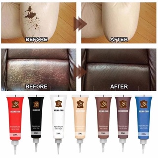 Creative 20Ml หนังซ่อมเจลโซฟารถที่นั่งหนังเสริม Refurbish ครีมซ่อมวางรถรอยขีดข่วนรอยแตก Rips Repair เจล [COD]