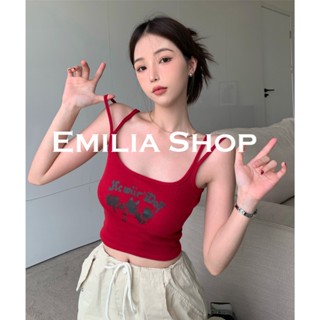 EMILIA SHOP  เสื้อ เสื้อแขนกุด ครอปแขนกุด เซ็กซี่ สไตล์เกาหลี  Chic คุณภาพสูง ins สไตล์เกาหลี A20K01Q 36Z230909