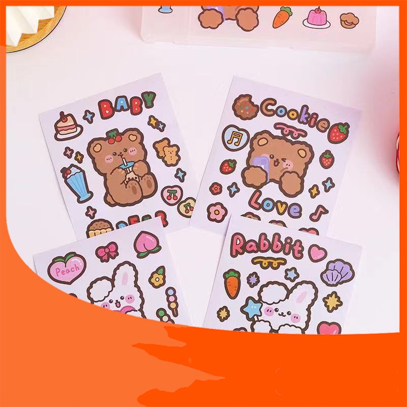 สติกเกอร์ลายการ์ตุนแบบติดหูฟัง ลำโพงกันน้ำ กล่องหูฟังและของอเนกประสงค์ เป็น PVC กันน้ำ รุ่นR&B