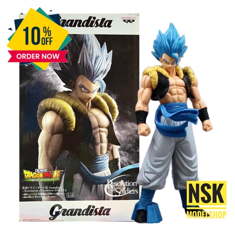 32cm Action Figure Super Blue Gogeta Grandista Ssj Ssj4 Figure PVC Anime Goku Vegeta DBZ Dragonball 