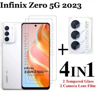 ฟิล์มกระจกนิรภัยกันรอยหน้าจอ 4 in 1/2IN1 สําหรับ Infinix Zero 5G 2023 Infinix Zero5G 2023