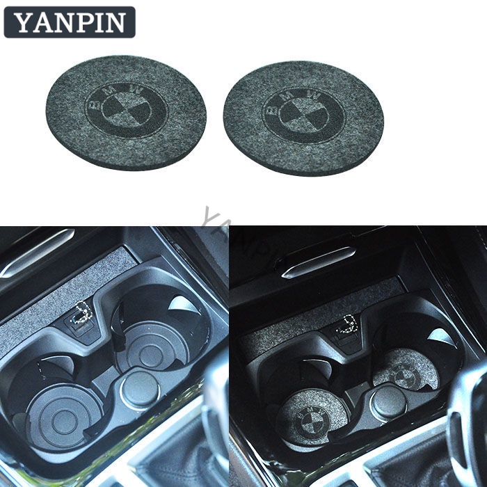 For BMW  ที่รองแก้วน้ําสักหลาด ลายโลโก้ ดูดซับน้ําได้ดี พรีเมี่ยม F30 F20 F10 E34 E46 E60 E90 E36 X1 X3 X5 G20 G30