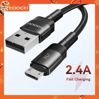 Toocki สายเคเบิล micro usb 2.4 แอมป์ ชาร์จไฟได้อย่างรวดเร็ว 0.5 ม. 1 ม. 2 ม. 3 ม.สำหรับ xiaomi redmi samsung