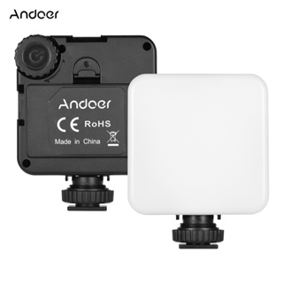 Andoer KM-72B Mini LED Video Light RGB Color Multifunctional LED On-Camera Fill-in Light with Cold Shoe and Type-C Power Port Adjustable Color Temperature Compatible with  Nik