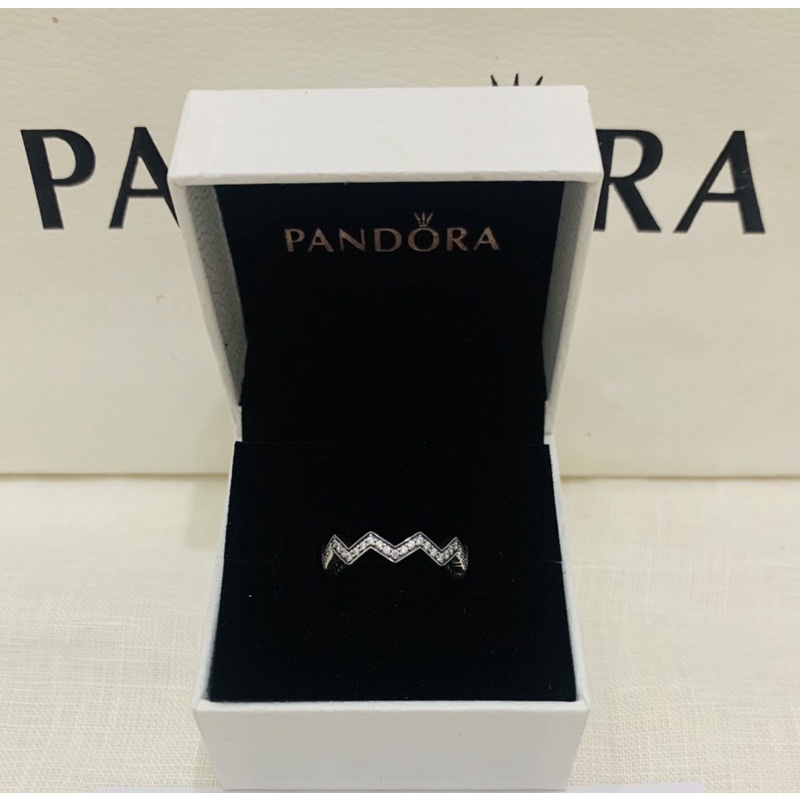 Pandora shimming zigzag ring size50 แท้100% แถมกล่องแหวน
