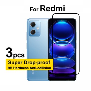 กระจกนิรภัยกันรอยหน้าจอ สําหรับ Redmi Note 12 Redmi Note 12 11 11T Pro Plus Note 12 Explorer 11 SE 11s 10 10T 9 Pro Redmi A1 A1+ 10C 10A 5G 3 ชิ้น