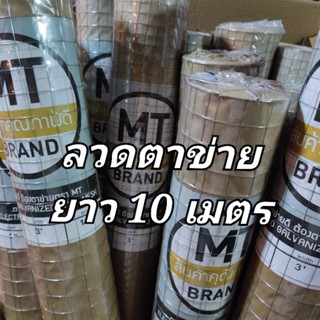 MT ลวดตาข่าย สี่เหลี่ยมชุบกัลวาไนซ์ (ยกม้วน) ยาว 10 ม.