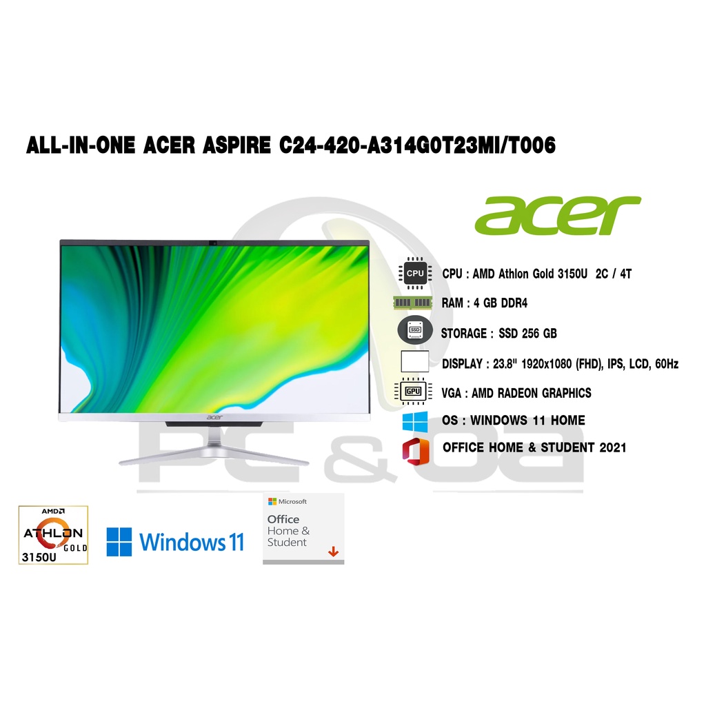 ALL-IN-ONE ACER ASPIRE C24-420-A314G0T23MI/T006