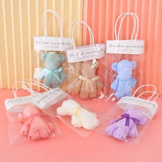 ผ้าขนหนู ผ้าเช็ครูปหมี ของขวัญ ของชำร่วย คละสี สินค้าพร้อมส่ง