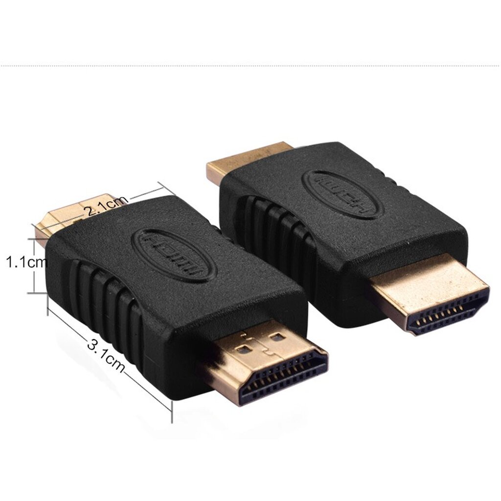 🛵มีส่งด่วน💨 NAVA IT หัวแปลง MALE HDMI TO MALE HDMI ADAPTER สำหรับ ทีวี คอมพิวเตอร์ ประกัน 1 ปี