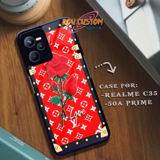 เคสโทรศัพท์มือถือแบบมันวาว ลายดอกไม้ สําหรับ Realme C35 Narzo 50A Prime C35 Narzo 50A Prime Hp C35 Narzo 50A Prime เคส - เคสล่าสุด - เคสสุดเท่