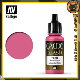 Red Wash 17ml. Vallejo Game Color Wash สีอะคริลิคสูตรน้ำ