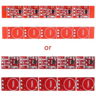 Ch*【พร้อมส่ง】โมดูลตัวเก็บประจุ TTP223 สําหรับปุ่มสวิตช์สัมผัส 2.5-5.5V 5 ชิ้น