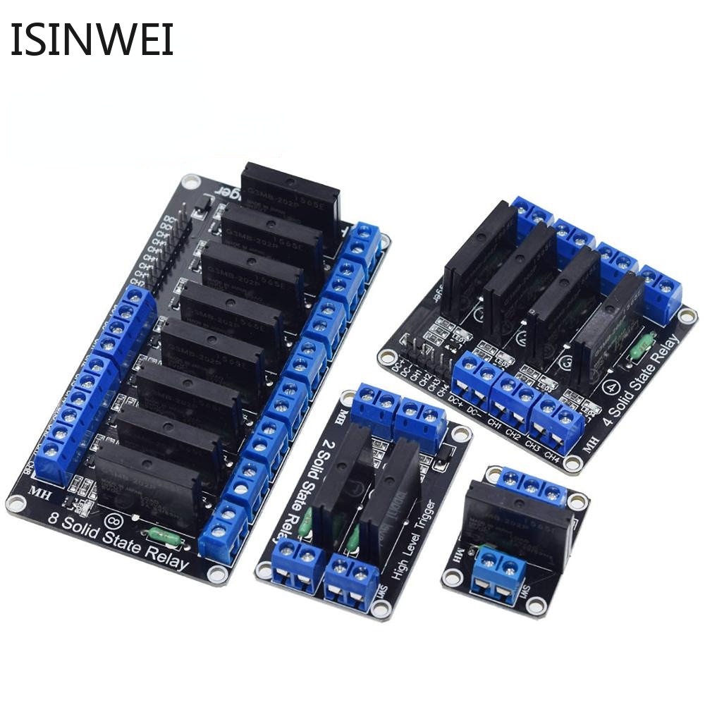 โมดูลรีเลย์โซลิดสเตท SSR AVR DSP 1 2 4 8 ช่อง 5V DC ระดับต่ํา สําหรับ Arduino