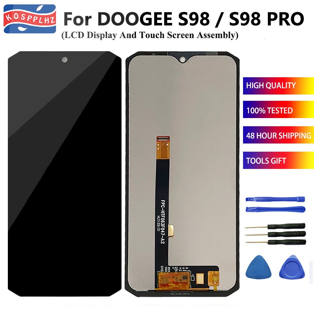 [ในสต็อก] ต้นฉบับ 6.3 "สําหรับ Doogee S98 / S98 pro จอแสดงผล LCD หน้าจอสัมผัสชุดทดสอบที่ดีสําหรับ Do