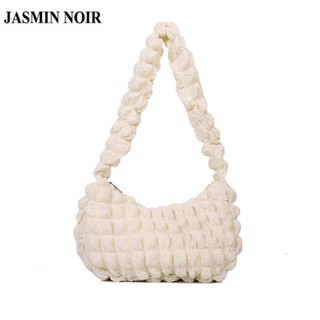 Jasmin NOIR กระเป๋าสะพายไหล่ กระเป๋าถือ ผ้าฝ้าย เรียบง่าย สําหรับสตรี