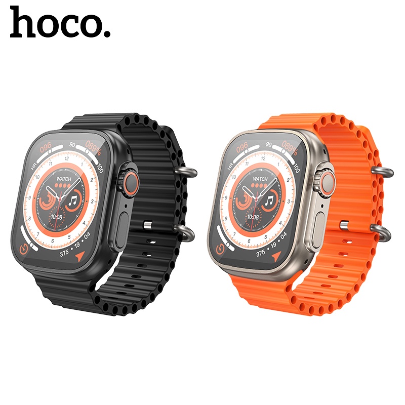 (โทรได้) Hoco Y12 Ultra นาฬิกาข้อมือสมาร์ทวอทช์ หน้าจอสัมผัส 2 นิ้ว IP67 บลูทูธ 5.0 กันน้ํา วัดอัตราการเต้นหัวใจ สําหรับสมาร์ทโฟนทุกรุ่น ทุกรุ่น