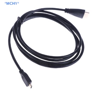 Mchy&gt; สาย Micro HDMI เป็น HDMI ชุบทอง สาย Micro HDMI 1080p สําหรับโทรศัพท์ HDTV ใหม่