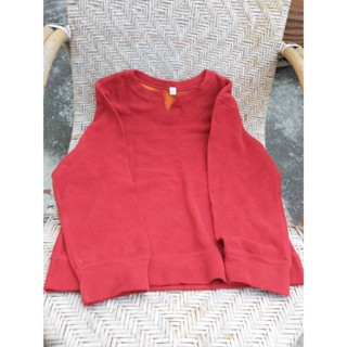 เสื้อแขนยาวเด็ก ผ้าฟลีซสุดนุ่ม Uniqlo ไซด์120