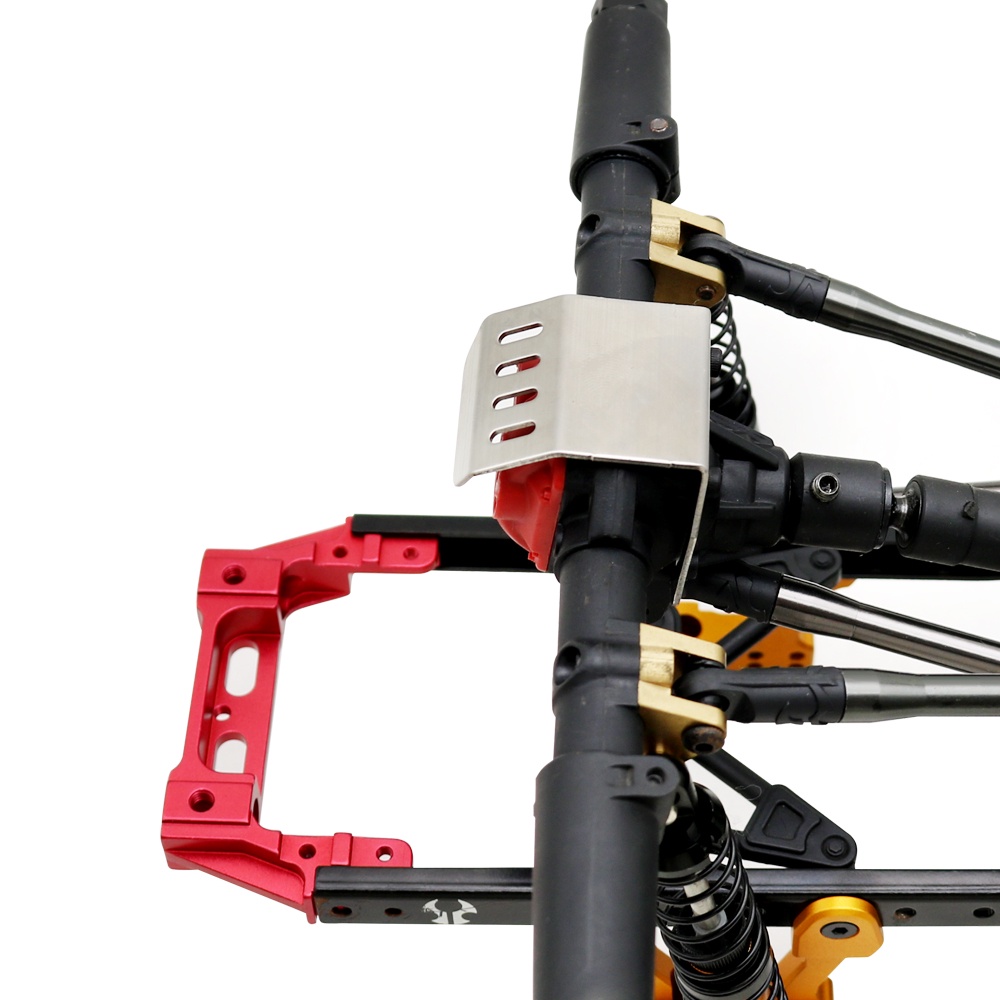 Myhrc SCX10 แผ่นป้องกันโครงรถ โลหะ สเตนเลส สําหรับอัพเกรดรถไต่หินบังคับ 1/10 Axial SCX10 II 90046 - รูปที่ 3