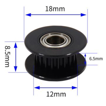 [พร้อมส่ง]  Timing Pulley 2GT-6mm ตัวดำ มีแบรริ่งเพลา พูเล่ พลูเล่ สีดำ H-type pulley  black สายพาน 20ฟัน 16ฟัน ราคา ถูกที่สุด โปรบีเคเค แกลเลอรีภาพที่ 6