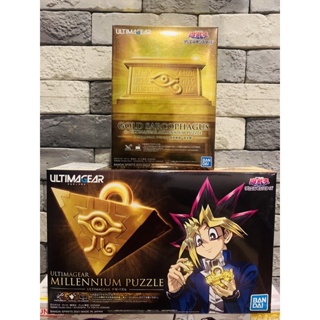 ตัวต่อพันปี Ultimagear Millennium Puzzle Bandai/ULTIMAGEAR Millennium Puzzle Box Gold Sarcophagus กล่องตัวต่อพันปี