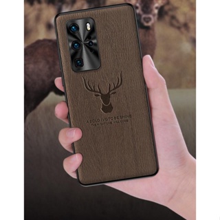 Huawei P40 / Pro เคสกันกระแทก ไม้ ด้านหลัง โลหะ เลนส์กล้อง เคสป้องกันเต็มรูปแบบ