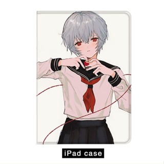 EVA Ayanami Rei เคสไอแพด mini 4/5/6 air 1/2/3/4 5 10.2 gen 7 8 9 10.9 gen10 เคส 2020/21/22 pro 11 tri-fold case pen slot