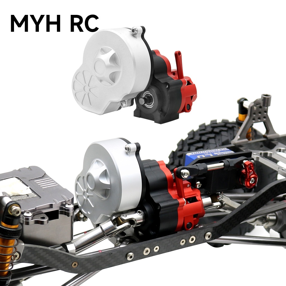 Myhrc SCX10 กล่องเกียร์โลหะ พร้อมมอเตอร์เกียร์ สําหรับอัพเกรดรถไต่หินบังคับ 1/10 SCX10 II 90046