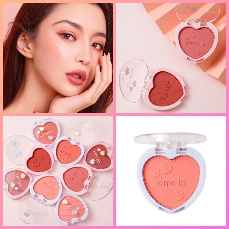 Lamila Peace Heart ทรง Matte Blusher พร้อมแปรง❣️