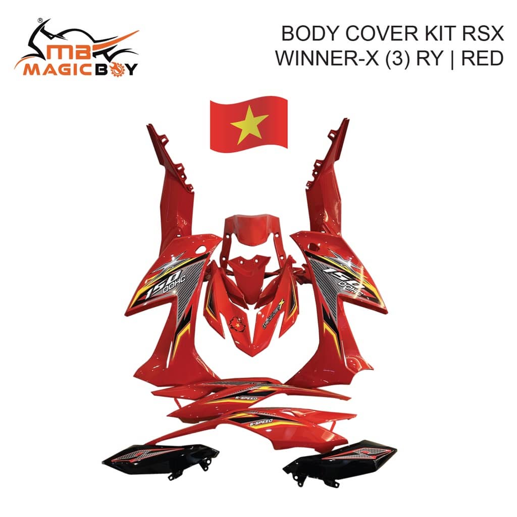 MAGIC BOY RACING ชุดฝาครอบร่างกาย RSX RSX150 HONDA WINNER-X (3) RY RED