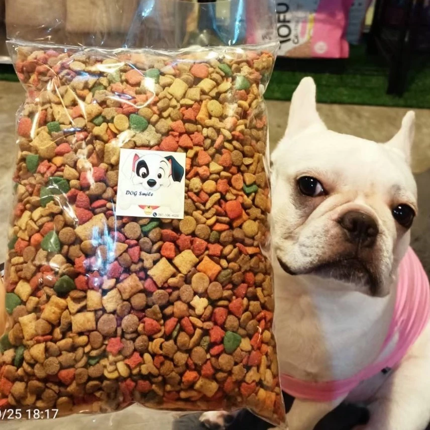 ฺBD - อาหารเม็ดน้องหมา Dog Smile รสรวมตับไก่นมสูตรเค็มน้อย เกรดส่งออกจากโรงงาน ขนาดทดลอง 200 กรัม